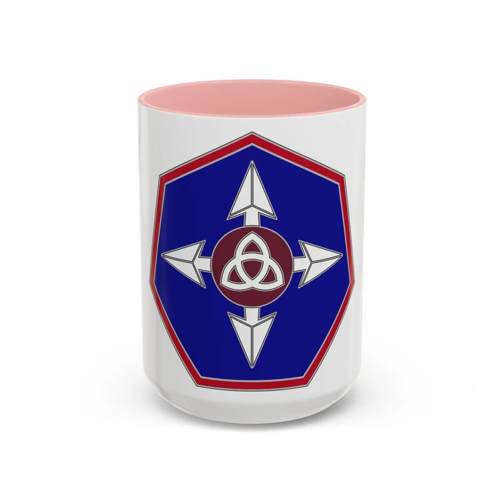 364 Sustainment Command (U.S. Army) Accent Coffee Mug-15oz-Pink-Go Mug Yourself