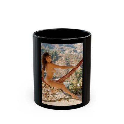 Victoria Vetri #131 - Topless (Vintage Female Icon) Black Coffee Mug-11oz-Go Mug Yourself