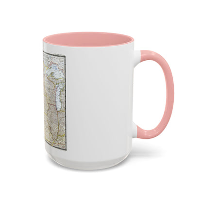 USA - North Central (1948) (Map) Accent Coffee Mug