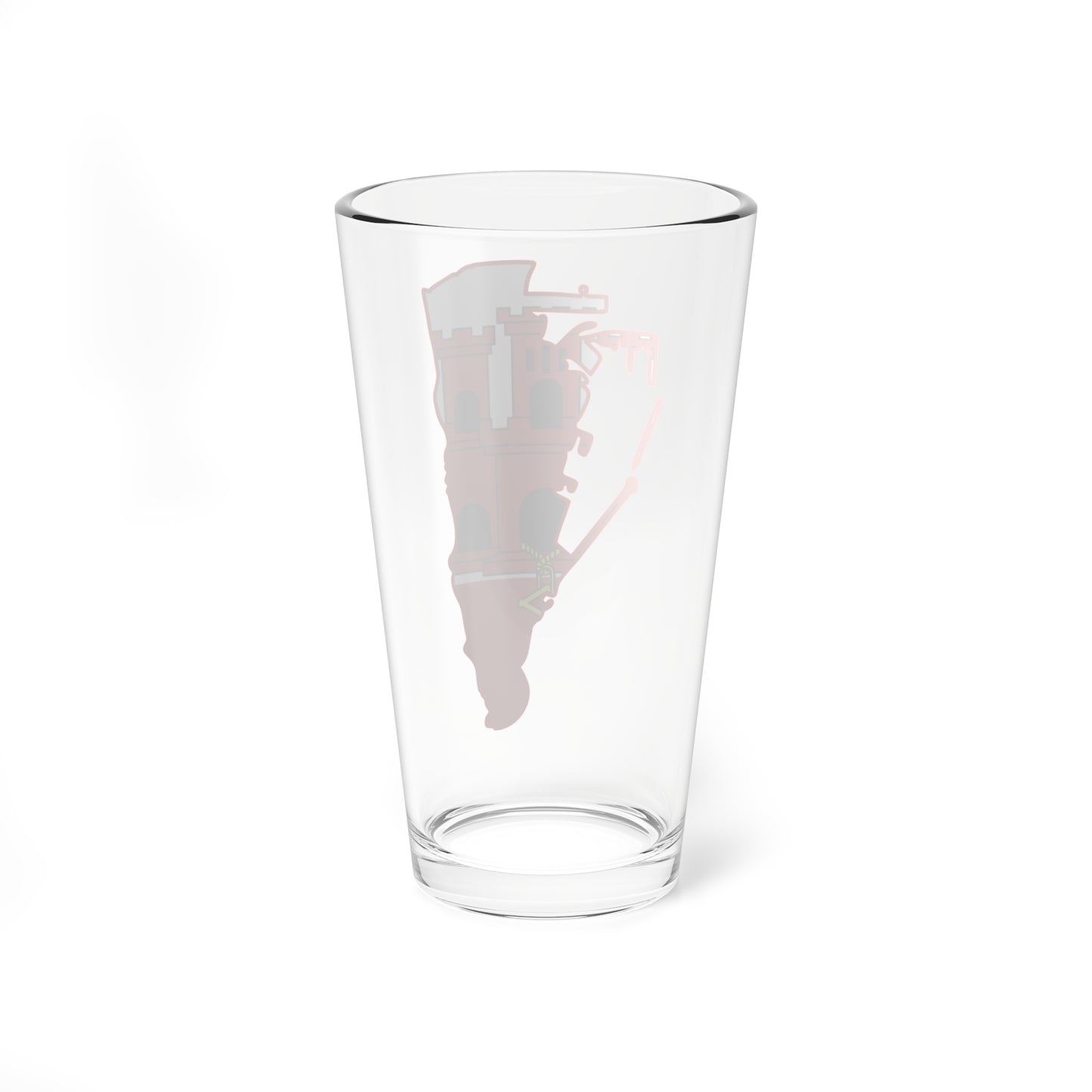 Flag map of Gibraltar (United Kingdom) Pint Glass 16oz