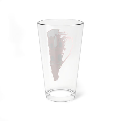 Flag map of Gibraltar (United Kingdom) Pint Glass 16oz