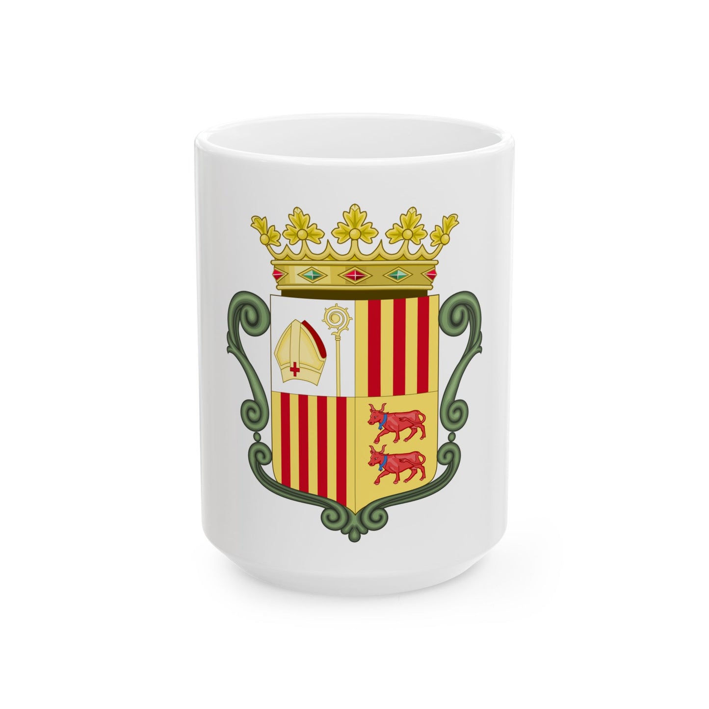 Coat of arms of Andorra (1800-1949) - White Coffee Mug