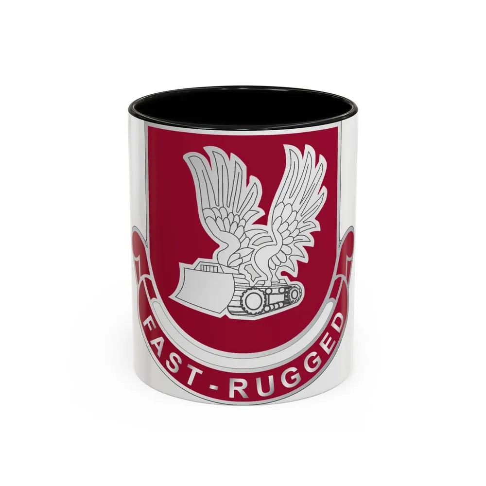 365 Engineer Battalion (U.S. Army) Accent Coffee Mug-11oz-Black-Go Mug Yourself