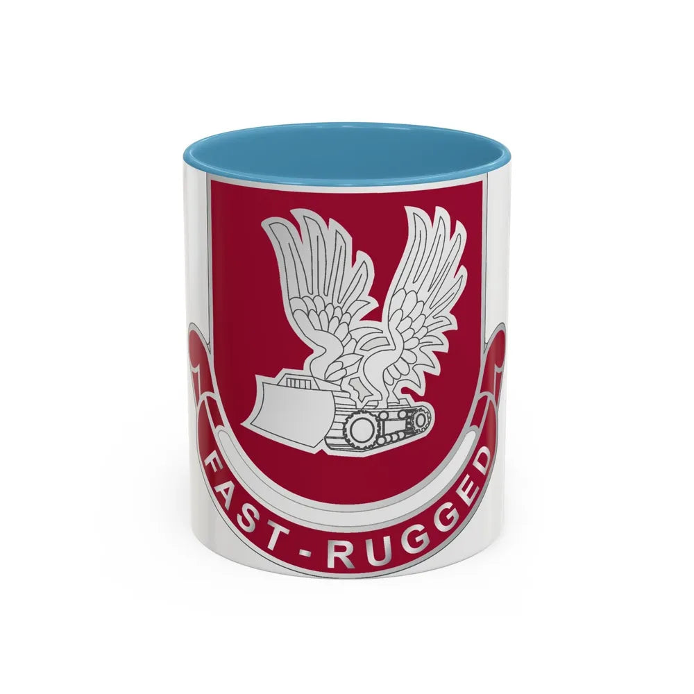 365 Engineer Battalion (U.S. Army) Accent Coffee Mug-11oz-Light Blue-Go Mug Yourself