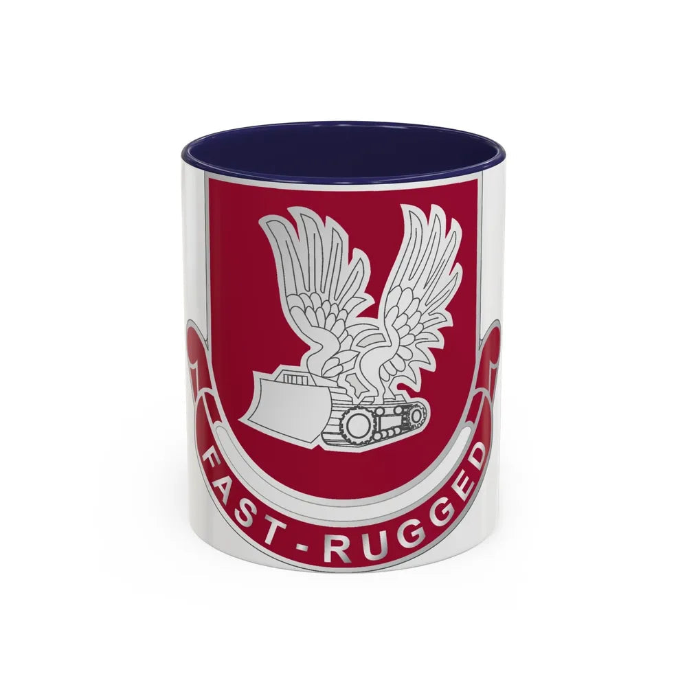 365 Engineer Battalion (U.S. Army) Accent Coffee Mug-11oz-Navy-Go Mug Yourself