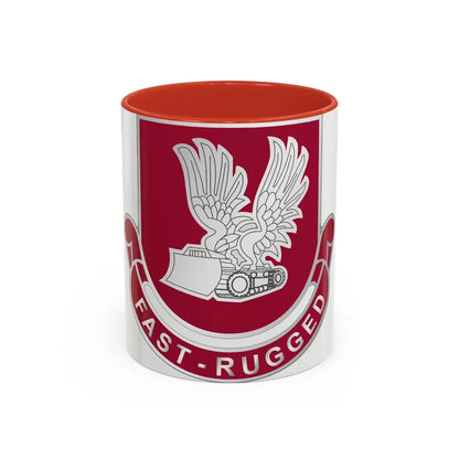 365 Engineer Battalion (U.S. Army) Accent Coffee Mug-11oz-Red-Go Mug Yourself