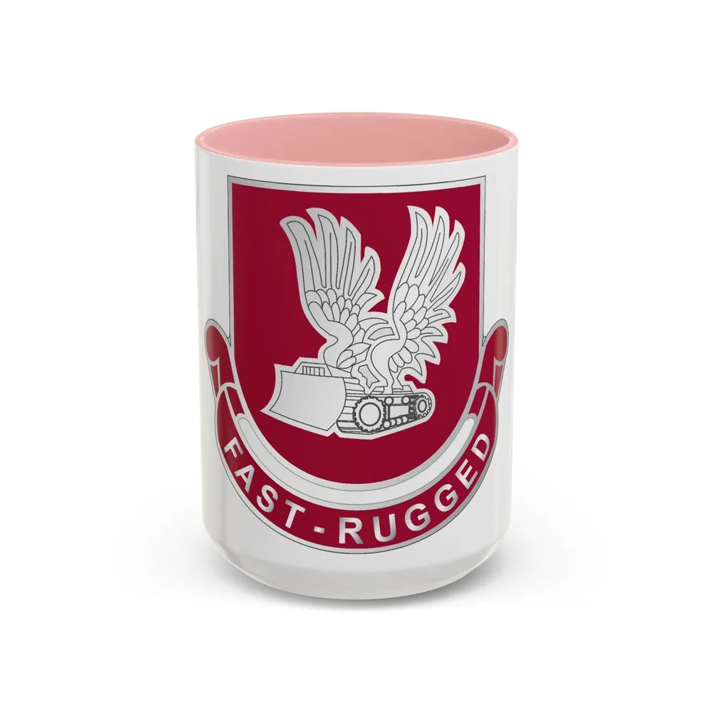 365 Engineer Battalion (U.S. Army) Accent Coffee Mug-15oz-Pink-Go Mug Yourself