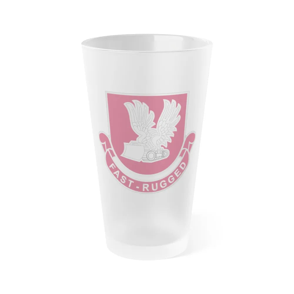 365 Engineer Battalion (U.S. Army) Frosted Pint Glass 16oz-Go Mug Yourself