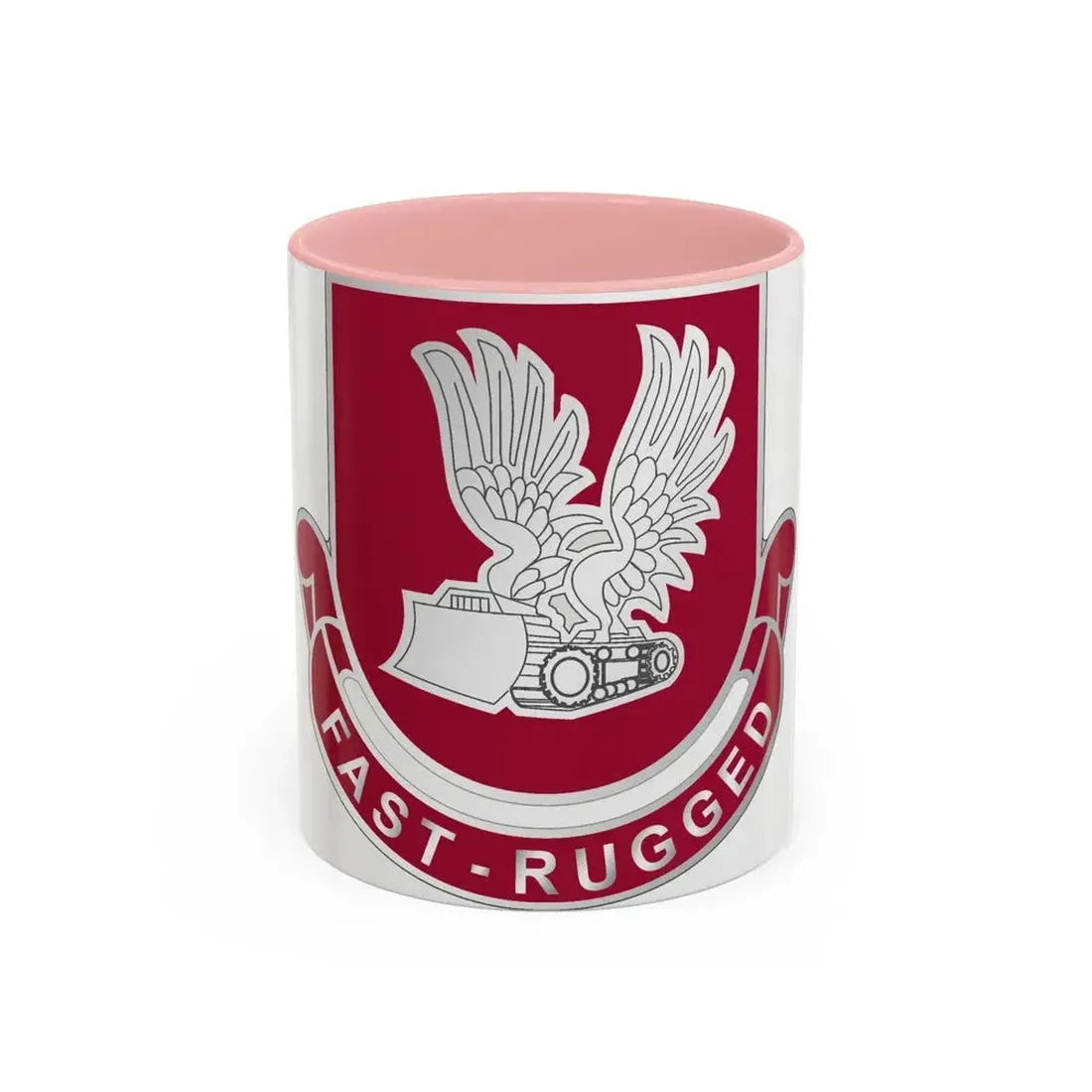 365 Engineer Battalion (U.S. Army) Accent Coffee Mug 11oz Pink - Go Mug Yourself