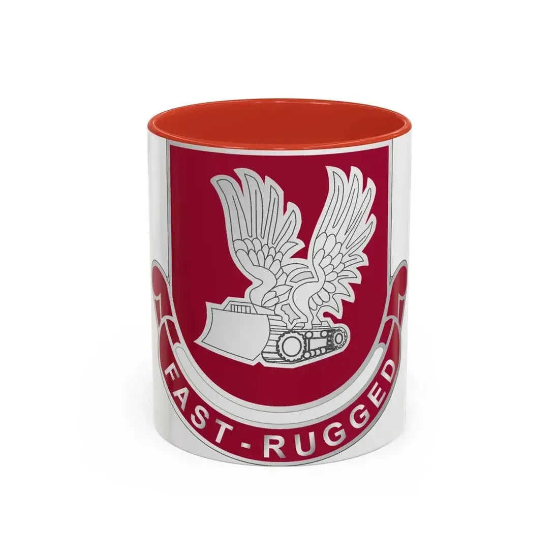 365 Engineer Battalion (U.S. Army) Accent Coffee Mug 11oz Red - Go Mug Yourself