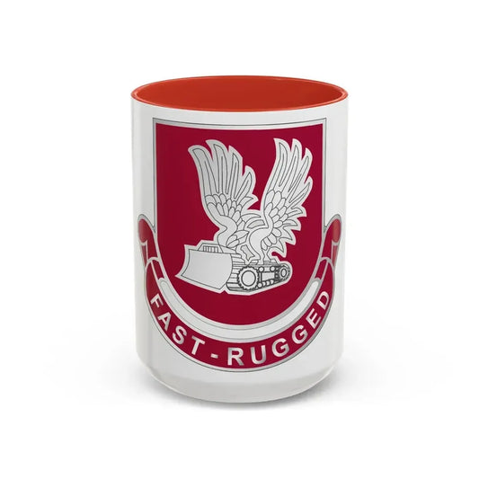365 Engineer Battalion (U.S. Army) Accent Coffee Mug 15oz Red - Go Mug Yourself