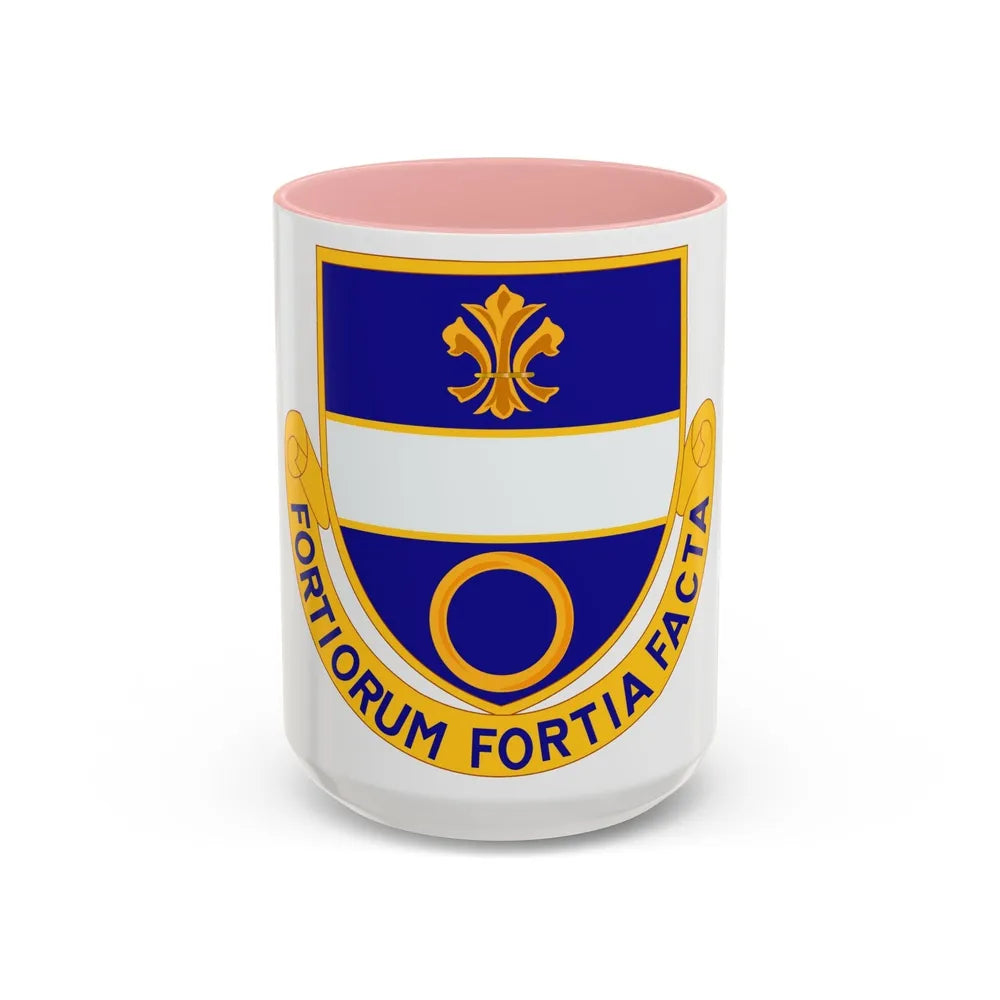 365 Infantry Regiment (U.S. Army) Accent Coffee Mug-15oz-Pink-Go Mug Yourself