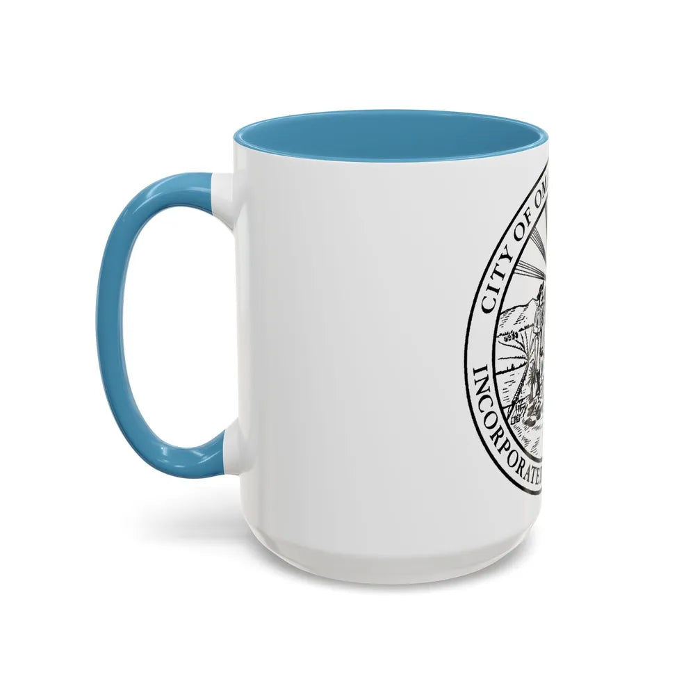 Seal of Omaha Nebraska - Accent Coffee Mug-Go Mug Yourself