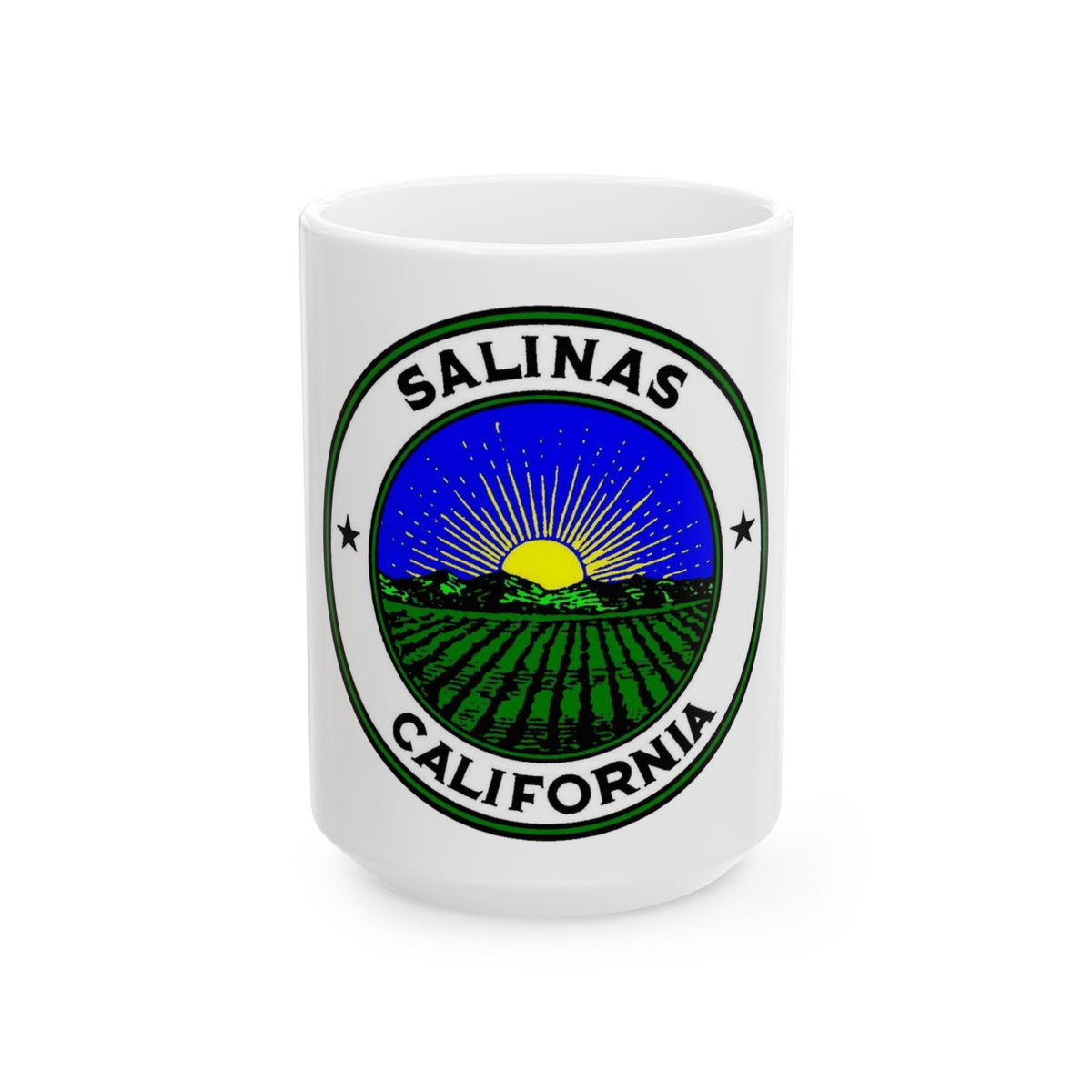 Seal of Salinas California - White Coffee Mug