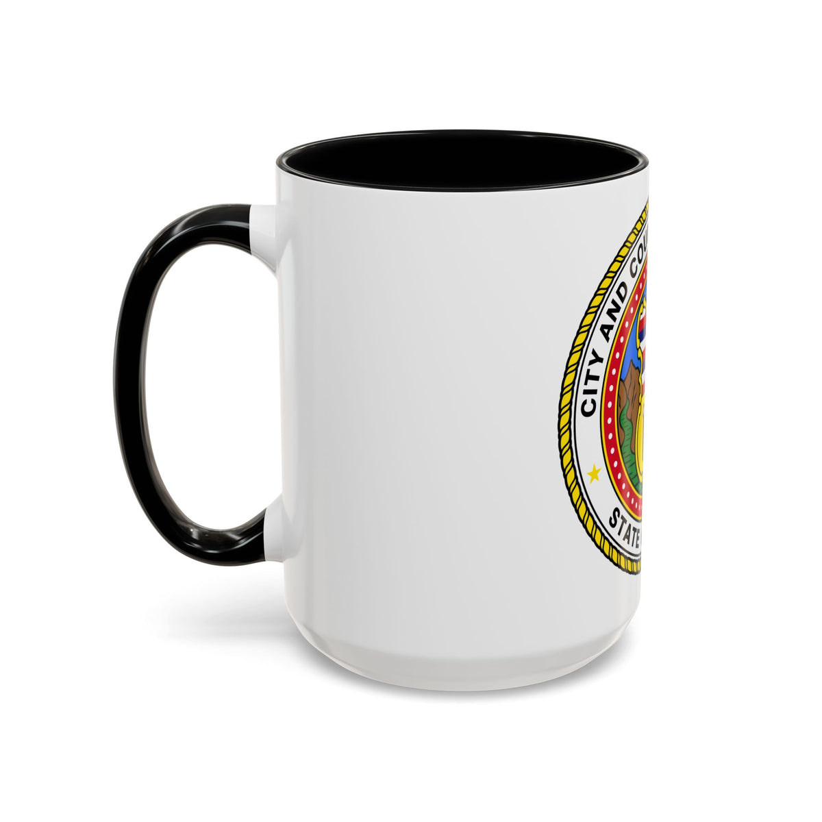 Seal of Honolulu Hawaii - Accent Coffee Mug