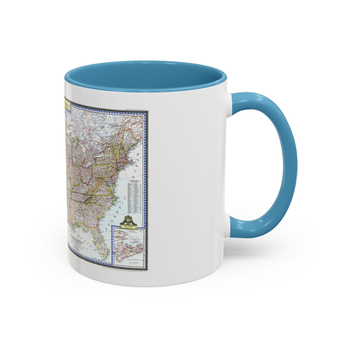 USA - The United States (1946) (Map) Accent Coffee Mug