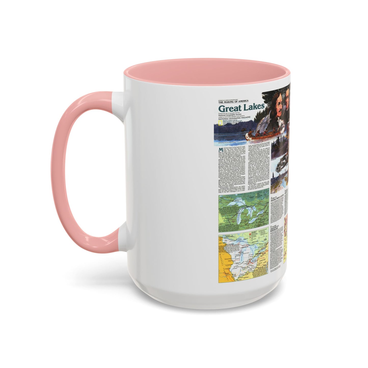 Canada - The Great Lakes 2 (1987) (Map) Accent Coffee Mug