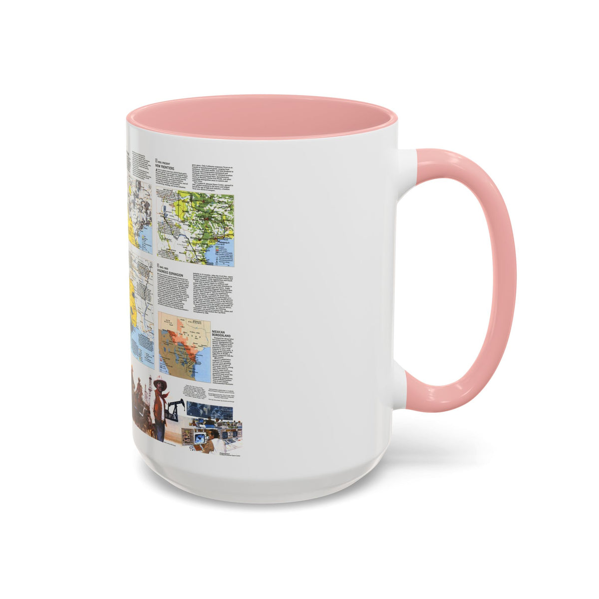 USA - Texas 2 (1986) (Map) Accent Coffee Mug