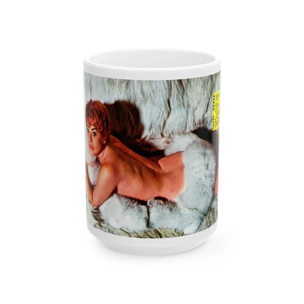 Janet Munro #24 (Vintage Female Icon) White Coffee Mug-15oz-Go Mug Yourself