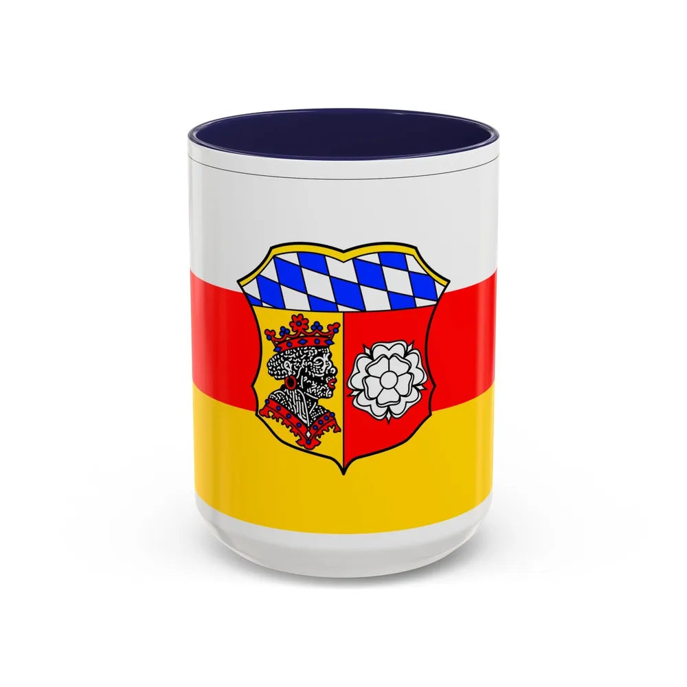 Flag of Freising Germany - Accent Coffee Mug-15oz-Navy-Go Mug Yourself