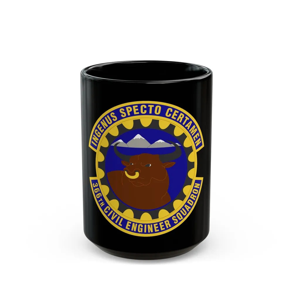 366 Civil Engineer Squadron ACC (U.S. Air Force) Black Coffee Mug-15oz-Go Mug Yourself