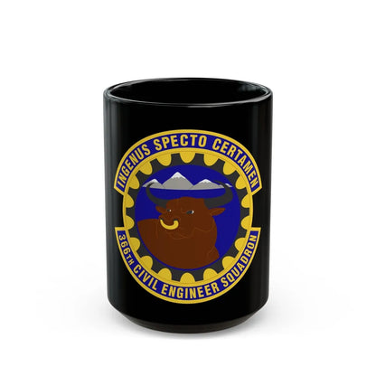 366 Civil Engineer Squadron ACC (U.S. Air Force) Black Coffee Mug-15oz-Go Mug Yourself