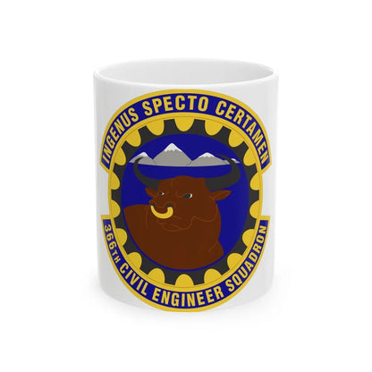 366 Civil Engineer Squadron ACC (U.S. Air Force) White Coffee Mug-11oz-Go Mug Yourself