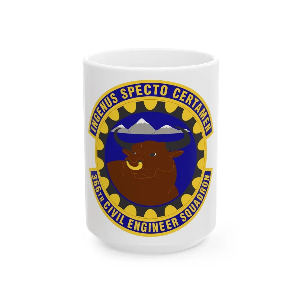 366 Civil Engineer Squadron ACC (U.S. Air Force) White Coffee Mug-15oz-Go Mug Yourself