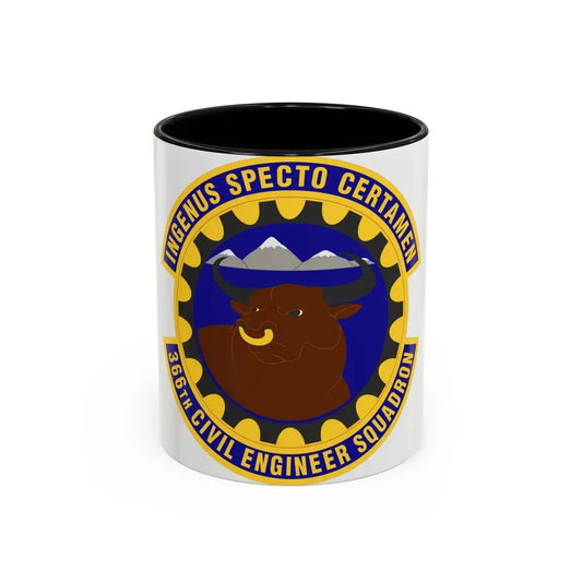 366 Civil Engineer Squadron ACC (U.S. Air Force) Accent Coffee Mug 11oz Black - Go Mug Yourself