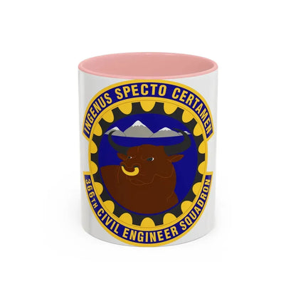 366 Civil Engineer Squadron ACC (U.S. Air Force) Accent Coffee Mug 11oz Pink - Go Mug Yourself