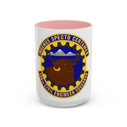 366 Civil Engineer Squadron ACC (U.S. Air Force) Accent Coffee Mug 15oz Pink - Go Mug Yourself