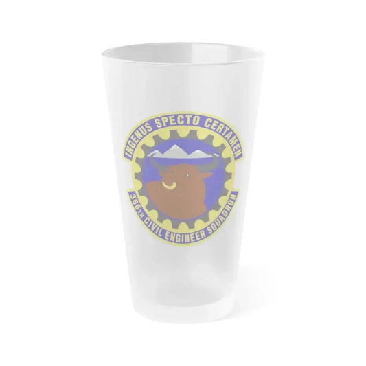 366 Civil Engineer Squadron ACC (U.S. Air Force) Frosted Pint Glass 16oz 16oz Frosted - Go Mug Yourself