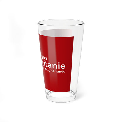 Flag of Region Occitanie Perpinya variation (France) Pint Glass 16oz