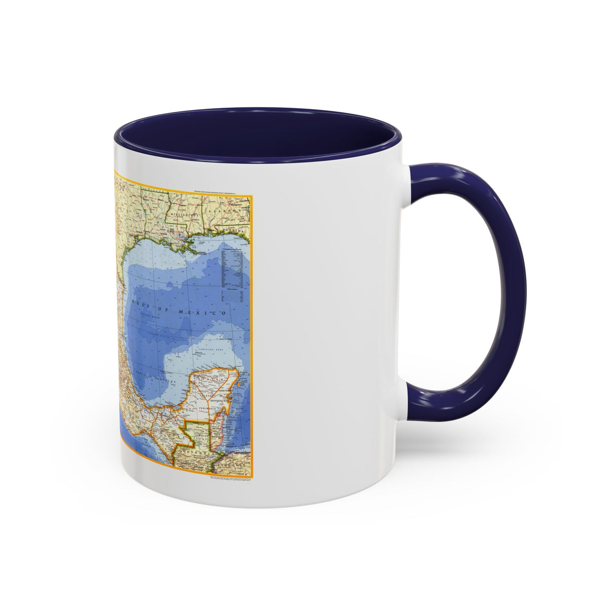 Central America - Mexico (1973) (Map) Accent Coffee Mug