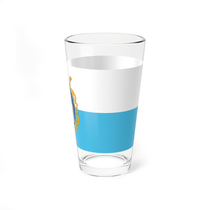 Flag of Kiskunfelegyhaza 1990s-2008 (Hungary) Pint Glass 16oz