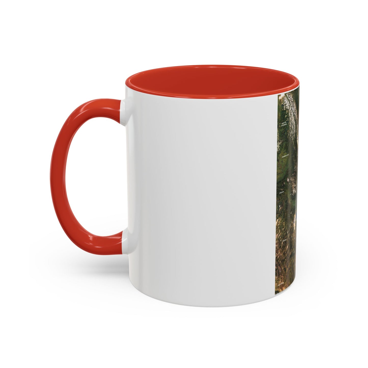 North America - Above the Rockies Through Digital Eyes (1995) (Map) Accent Coffee Mug