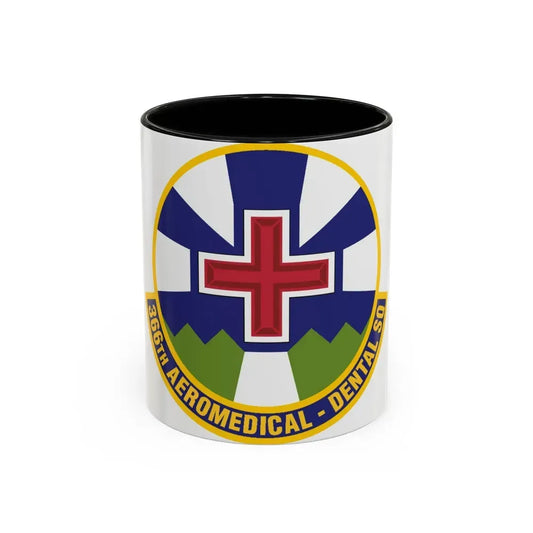 366th Aeromedical Dental Squadron (U.S. Air Force) Accent Coffee Mug 11oz Black - Go Mug Yourself