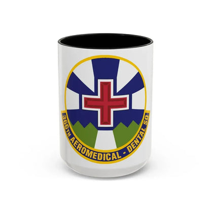 366th Aeromedical Dental Squadron (U.S. Air Force) Accent Coffee Mug 15oz Black - Go Mug Yourself