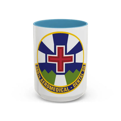 366th Aeromedical Dental Squadron (U.S. Air Force) Accent Coffee Mug 15oz Light Blue - Go Mug Yourself
