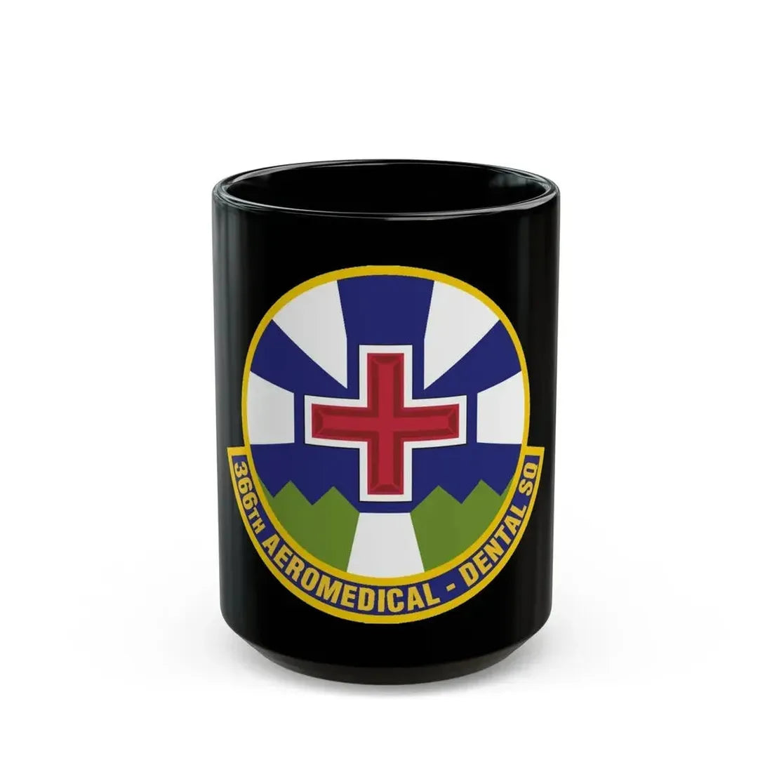 366th Aeromedical Dental Squadron (U.S. Air Force) Black Coffee Mug 15oz - Go Mug Yourself