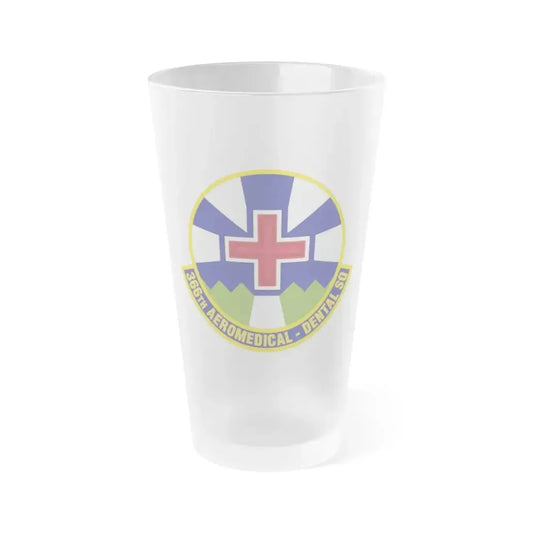 366th Aeromedical Dental Squadron (U.S. Air Force) Frosted Pint Glass 16oz 16oz Frosted - Go Mug Yourself
