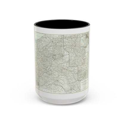 Western Theatre of War (1918) (Map) Accent Coffee Mug