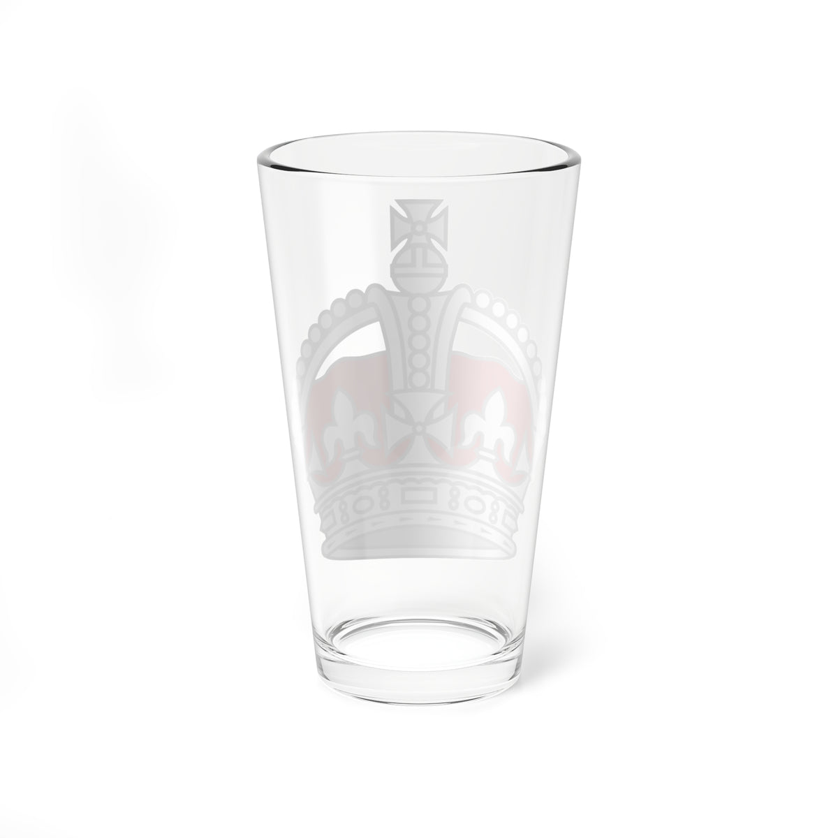 1901 pattern Tudor Crown silver and red (United Kingdom) (Military Rank) Pint Glass 16oz