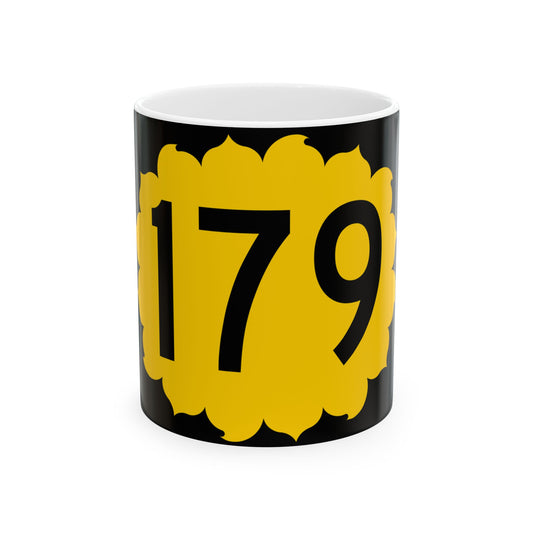 K-179 (Kansas) (Road Sign) White Coffee Mug