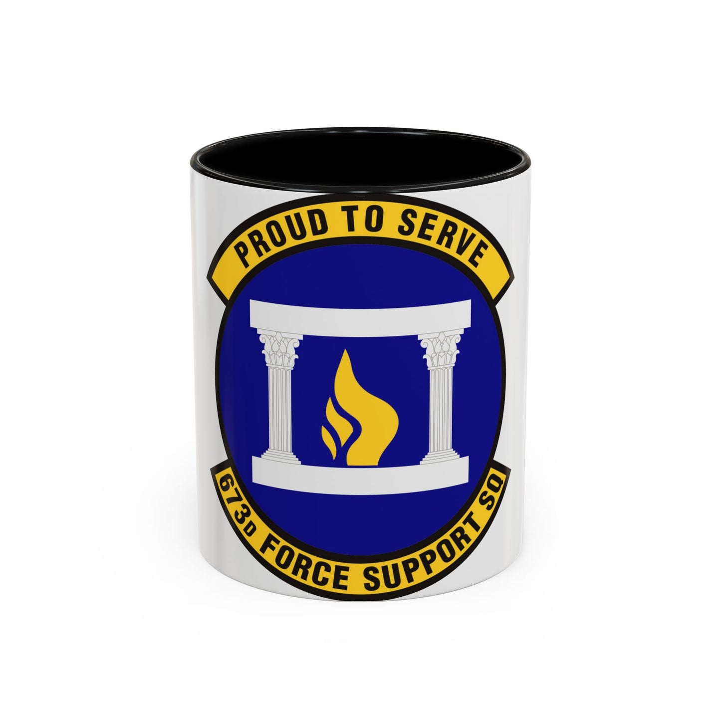 673d Force Support Squadron (U.S. Air Force) Accent Coffee Mug