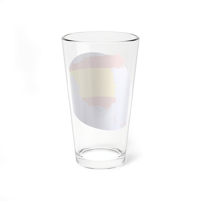 Spain portal silhouette and flag (Spain) Pint Glass 16oz