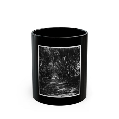 Beaufort, Port Royal Island, South Carolina. Live Oak Avenue Robert B. Rhett's Plantation (U.S. Civil War) Black Coffee Mug