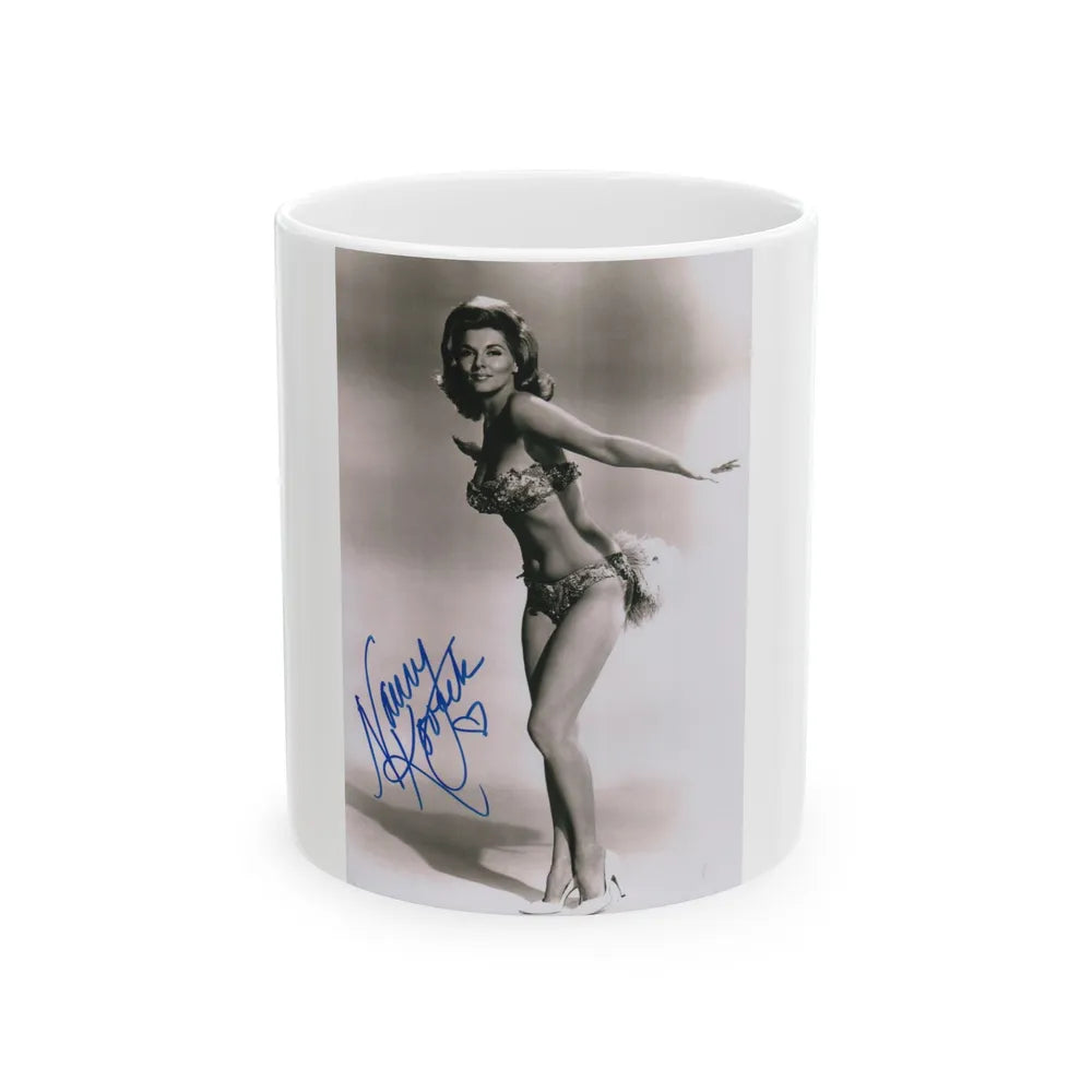 Nancy Kovack #051 (Vintage Female Icon) White Coffee Mug-11oz-Go Mug Yourself