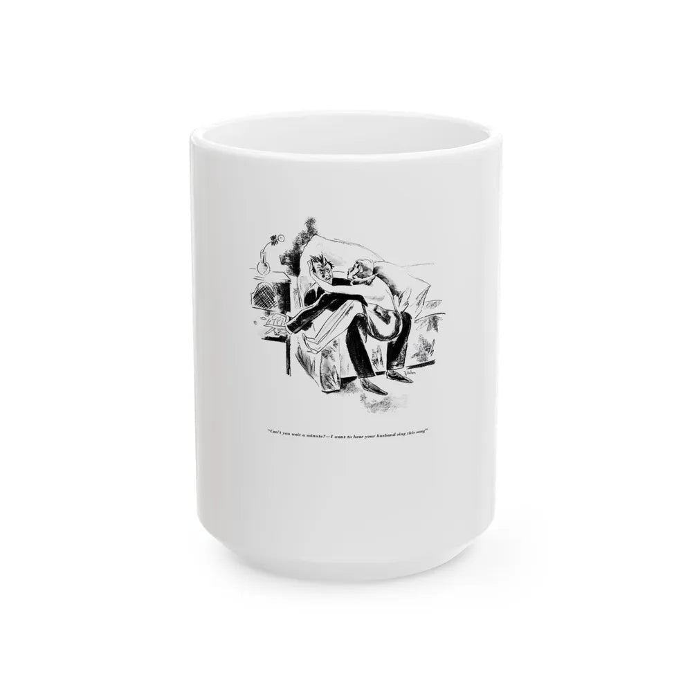 Can't you wait a minute, Esquire magazine, Autumn 1933 - White Coffee Mug-15oz-Go Mug Yourself