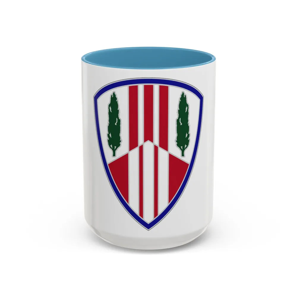 369 Sustainment Brigade (U.S. Army) Accent Coffee Mug-15oz-Light Blue-Go Mug Yourself